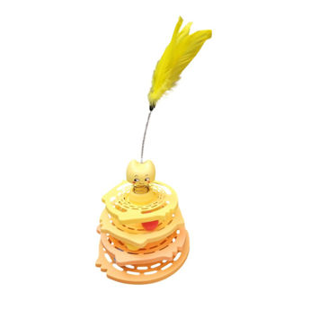 Imagen de Juguete Para Gato 4 Pisos Resorte Con Pluma