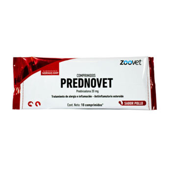Imagen de Antiinflamatorio Esteroide PREDNOVET Prednisolona 20mg - 10 Comprimidos
