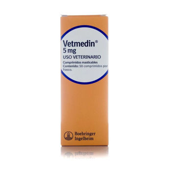 Imagen de Inotrópico Positivo y Vasodilatador VETMEDIN Con Pimobendan 5mg - 50 comprimidos.
