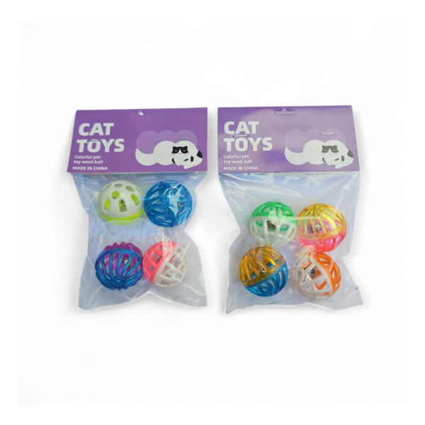 Imagen de Juguete Para Gato Pelota Con Cascabel x4