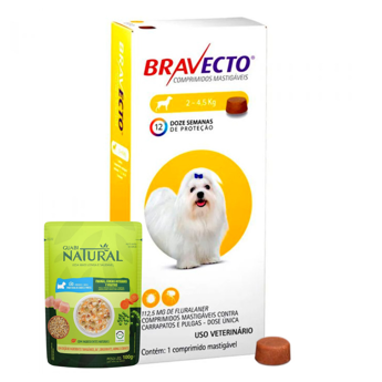 Imagen de Antipulgas y Garrapatas BRAVECTO 2 a 4.5 kg - 1 Comprimido + Regalo