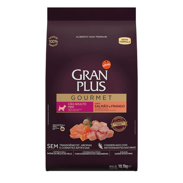 Imagen de Alimento GRANPLUS Perro Gourmet Adulto Mini Sabor Salmon y Pollo 3 kg