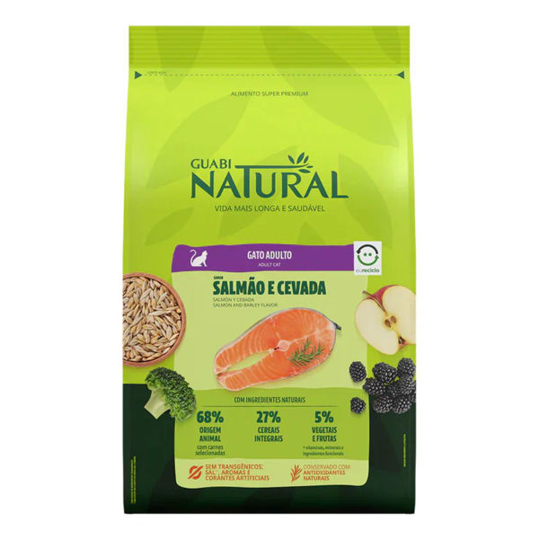 Imagen de Alimento GUABI Natural Gato Adulto Salmón y Cebada 1.5 Kg