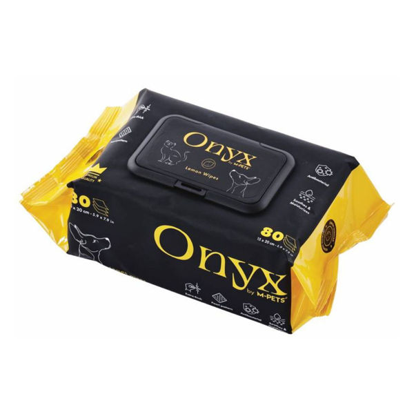 Imagen de Toallitas Húmedas M-PETS Onyx Limón - 80 Unidades