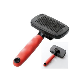 Imagen de Cepillo FERPLAST Para Mascotas Con Botón Quitapelos Mediano