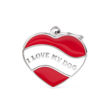 Imagen de Chapita Identificatoria MY FAMILY Corazón I Love My Dog