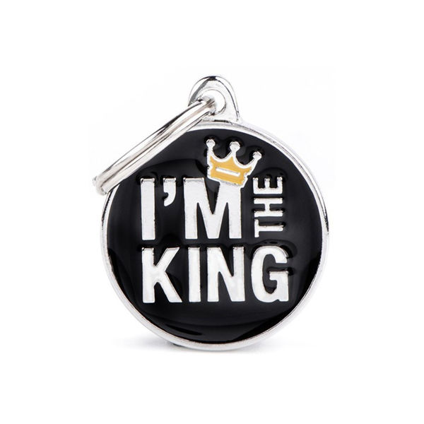 Imagen de Chapita Identificatoria MY FAMILY Im The King Talle M