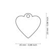 Imagen de Chapita Identificatoria MY FAMILY Shine Corazón Glitter Gris Small