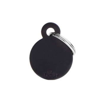 Imagen de Chapita Identificatoria MY FAMILY Círculo Pequeño Negro