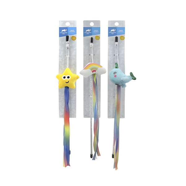 Imagen de Juguete Para Gato ANIMAL PLANET Varita Estrella - Arcoiris - Ballena
