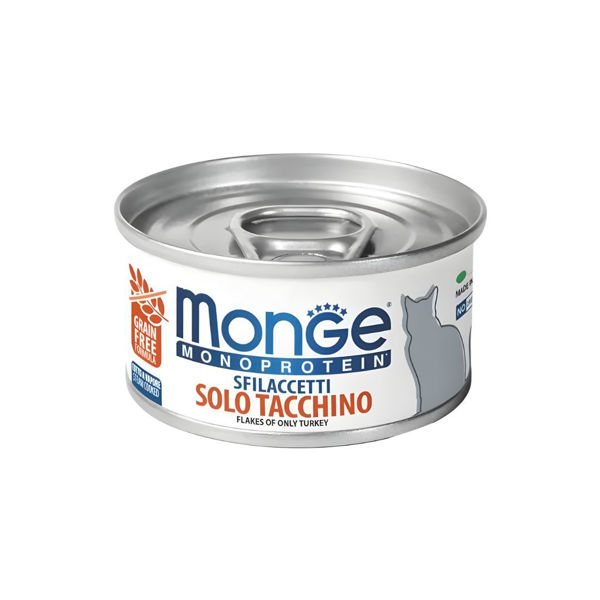 Imagen de Alimento Húmedo Paté MONGE Gato Adulto Solo Pavo 80 grs