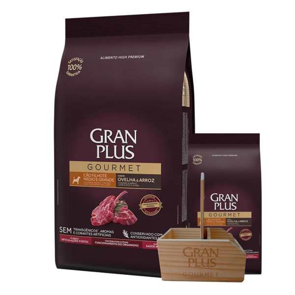 Imagen de Alimento GRANPLUS Gourmet Perro Cachorro Raza Mediana y Grande Cordero y Arroz 15 + 1.5 Kg