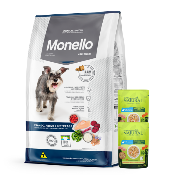 Imagen de Alimento MONELLO Perro Adulto Senior Sabor Pollo Arroz y Remolacha 15 kg + Regalo