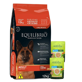 Imagen de Alimento EQUILIBRIO Perro Adulto Raza Grande Sabor Carne 12 kg + Regalo