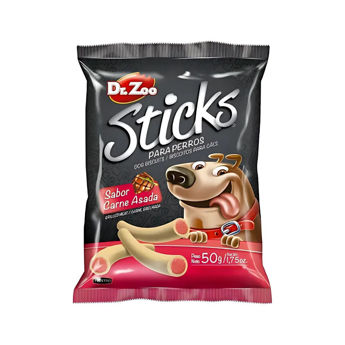 Imagen de Snack Para Perro DR ZOO Sticks Sabor Carne Asada 50 gr - 1 Unidad
