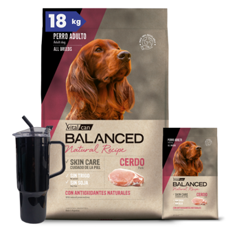 Imagen de Alimento VITALCAN Perro BALANCED Adulto Cerdo y Arroz 15 kg + Regalo