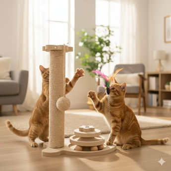 Imagen de Rascador Para Gato De Madera