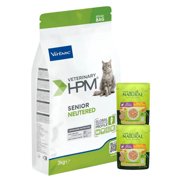 Imagen de Alimento VIRBAC HPM Gato Senior Neutered Castrado 3 kg + Regalo