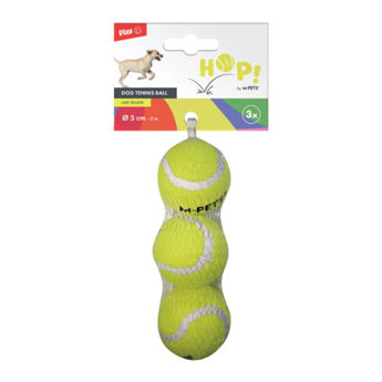 Imagen de Juguete Para Perro M-PETS Hop 3 Pelotas De Tennis 5 cm Amarillo