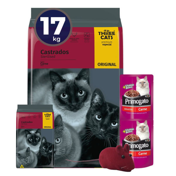 Imagen de Alimento THREE CATS Original Gato Castrado 15 kg + Regalo