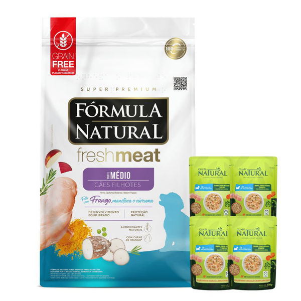 Imagen de Alimento FORMULA NATURAL Perro Fresh Meat Cachorro Raza Mediana 12 kg + Regalo
