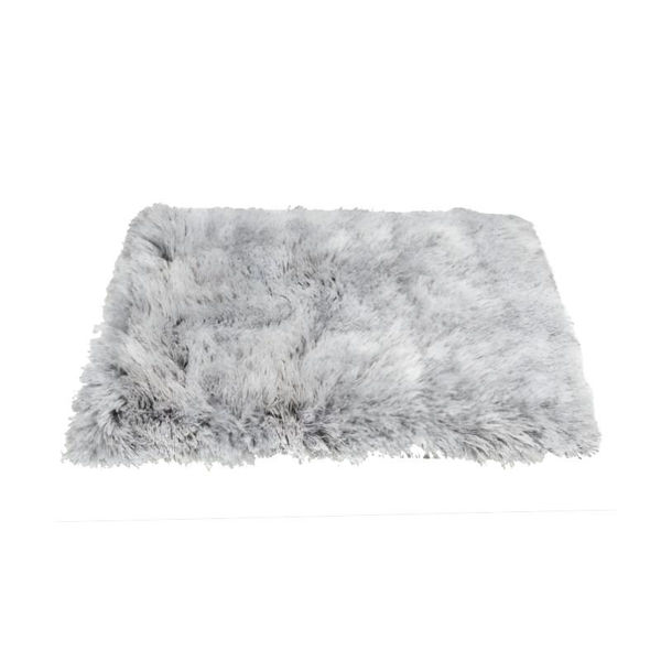 Imagen de Colchoneta Peluda Para Perro Gris Talle M