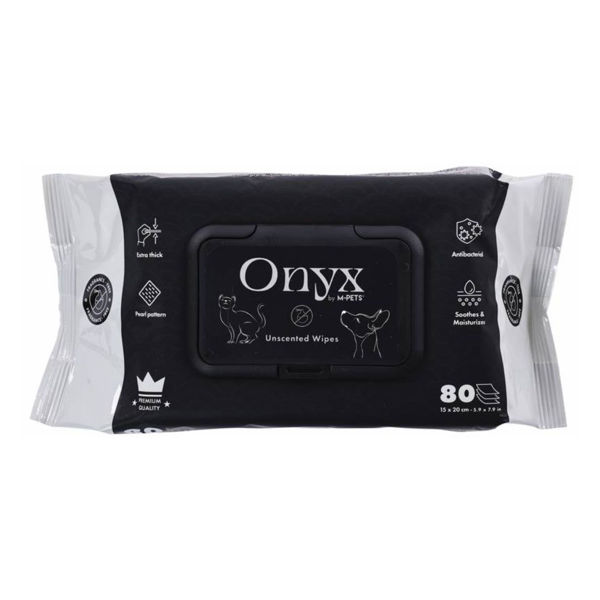 Imagen de Toallitas Húmedas M-PETS Onyx Sin Aroma - 80 Unidades