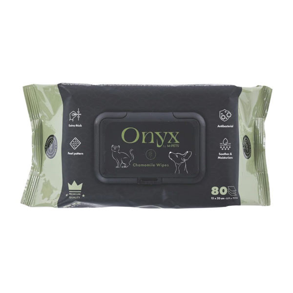 Imagen de Toallitas Húmedas M-PETS Onyx Manzanilla - 80 Unidades