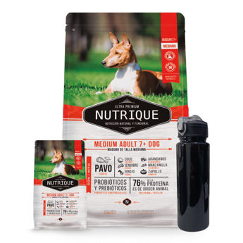 Imagen de Alimento NUTRIQUE Perro Mature +7 Raza Mediana Pavo 12 + 3 Kg + Regalo