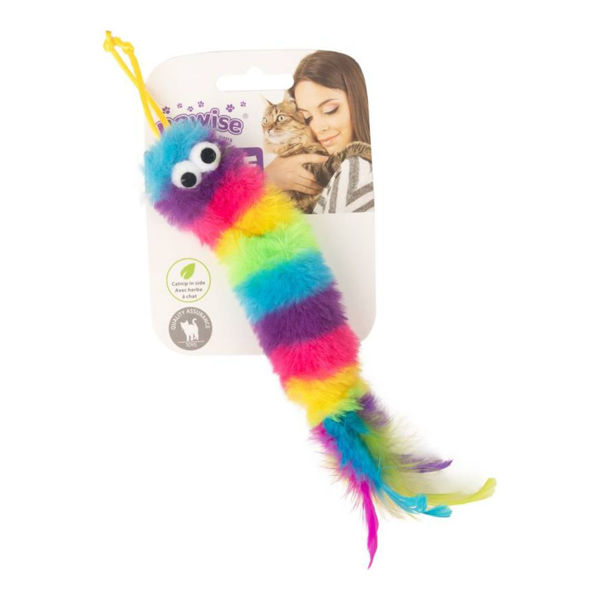 Imagen de Juguete Para Gato PAWISE Gusano Arcoíris