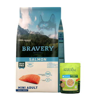Imagen de Alimento BRAVERY Perro Adulto Mini Salmón 2 Kg + Regalo