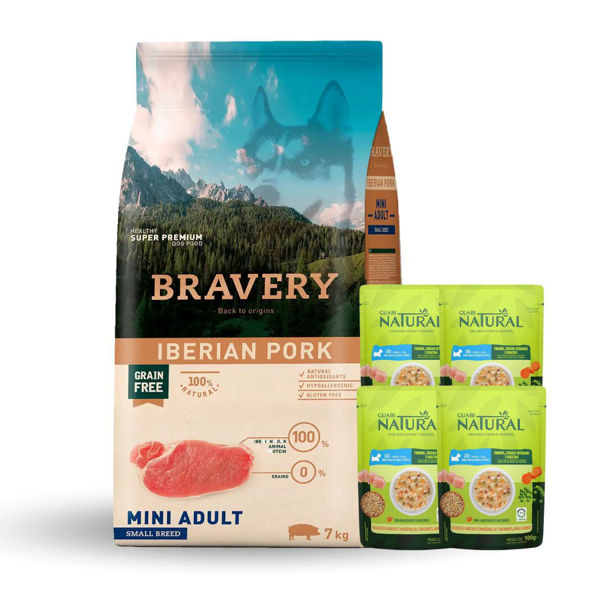 Imagen de Alimento BRAVERY Perro Adulto Raza Pequeña Iberian Pork 7 Kg + Regalo