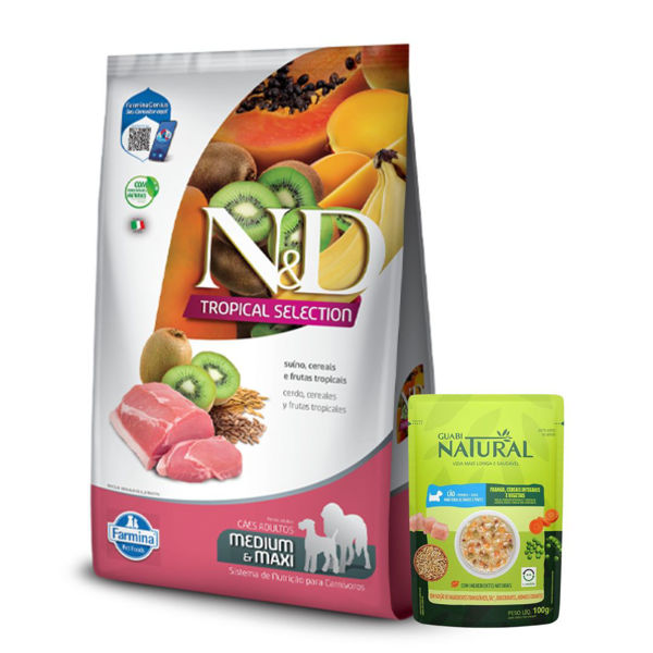 Imagen de Alimento NYD Tropical Perro Adulto Raza Mediana y Grande Cerdo 2.5 Kg + Regalo