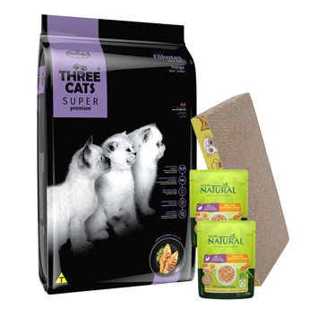 Imagen de Alimento THREE CATS Super Premium Gato Cachorro Kitten Pollo 10,1 kg + Regalo