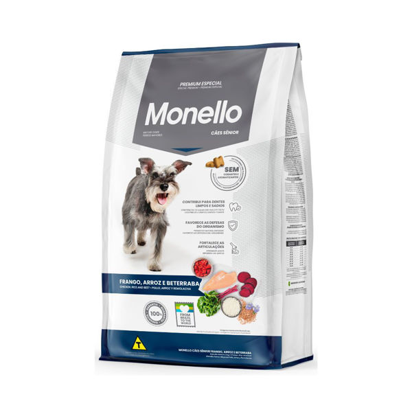 Imagen de Alimento MONELLO Perro Senior Sabor Pollo Arroz y Remolacha 1 Kg