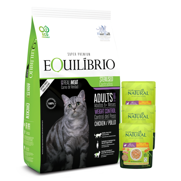 Imagen de Alimento EQUILIBRIO Gato Castrado 7,5 kg + Regalo