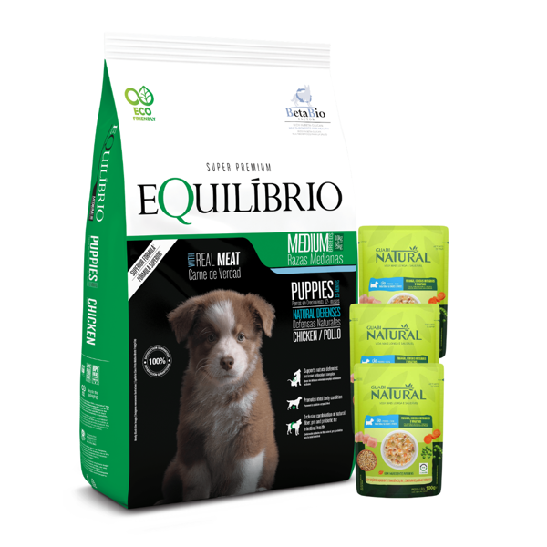 Imagen de Alimento EQUILIBRIO Perro Cachorro Raza Mediana 15 + 3 kg + Regalo