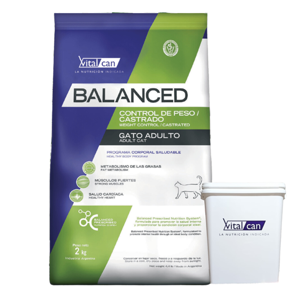 Imagen de Alimento VITALCAN BALANCED Gato Castrado Control de Peso 7,5 kg + Regalo
