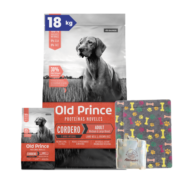 Imagen de Alimento OLD Prince Perro Adulto Cordero Raza Mediana y Grande 15 + 3 kg + Regalo