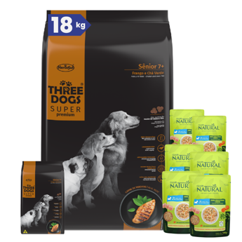 Imagen de Alimento THREE DOGS Perro Super Premium Senior 15 + 2 kg + Regalo