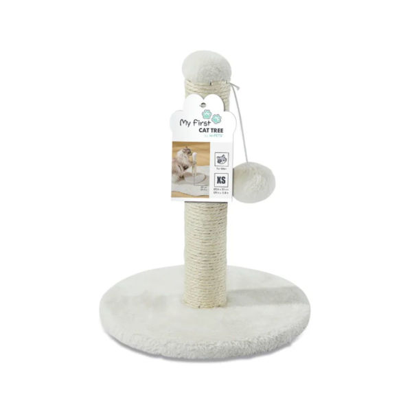 Imagen de Juguete Para Gato M-PETS Rascador My First Cat Tree Pompón Blanco