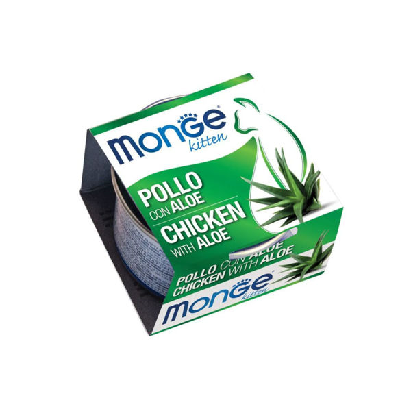 Imagen de Lata MONGE Gato Cachorro Pollo y Aloe 80 grs