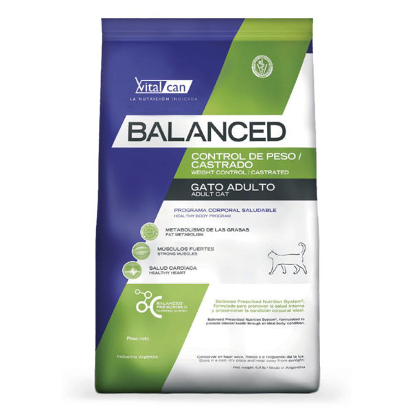 Imagen de Alimento BALANCED Gato Adulto Control De Peso y Castrado 7.5 Kg