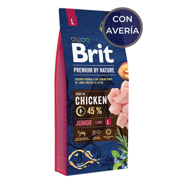 Imagen de Alimento BRIT Perro Cachorro Raza Grande 15 kg / Con Avería