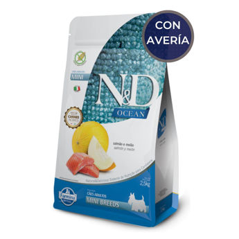 Imagen de Alimento NYD Ocean Perro Adulto Mini Salmón 2.5 Kg / Con Avería