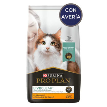 Imagen de Alimento PROPLAN Gato Adulto Live Clear 3 kg / Con Avería