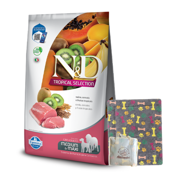Imagen de Alimento NYD Tropical Cachorro Raza Mediana y Grande Cerdo 12 Kg + Regalo