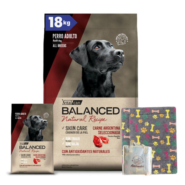 Imagen de Alimento VITALCAN Perro BALANCED Adulto Carne Argentina 15 + 3 kg + Regalo