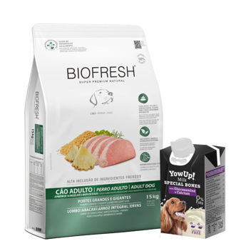 Imagen de Alimento BIOFRESH Perro Adulto Raza Grande Sabor Cerdo y Ananá 15kg + Regalo