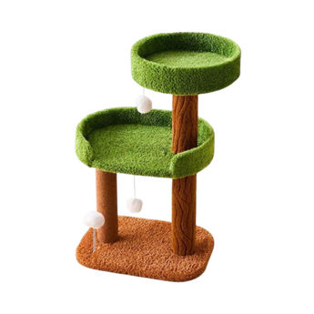 Imagen de Rascador Para Gato 2 Niveles Jungla Verde